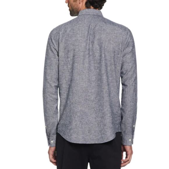 Penguin Linen Blend Shirt, Men's XXL, NWT, Dark Sapphire - Picture 7 of 8